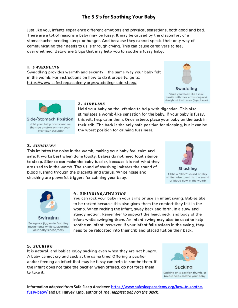 The 5 S’s for Soothing Your Baby